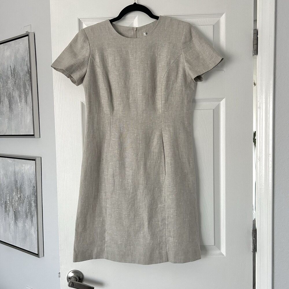 Eileen Fisher 100% Linen Dress Size Small Beachy Coastal